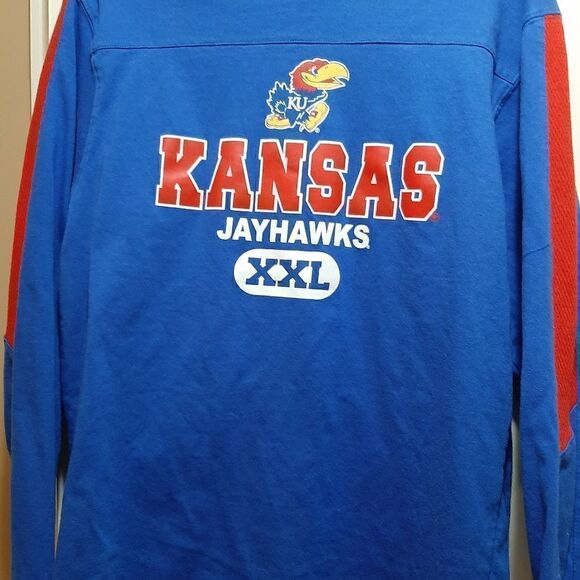 KU Kansas Jayhawks Long Sleeve Shirt. Kids. SZ 18. XXL - Picture 1 of 5